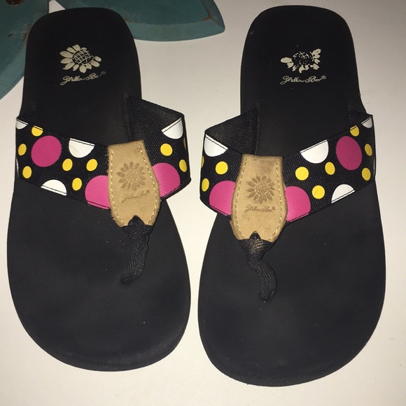Yellow Box Shoes - Yellow Box Polka Dot Flip Flops 9